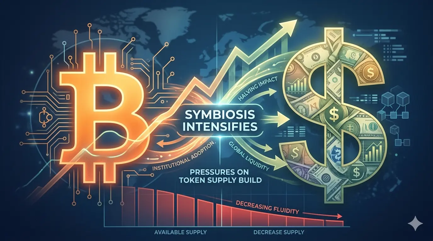 Bitcoin-USD Symbiosis Intensifies as Pressures on Token Supply Build