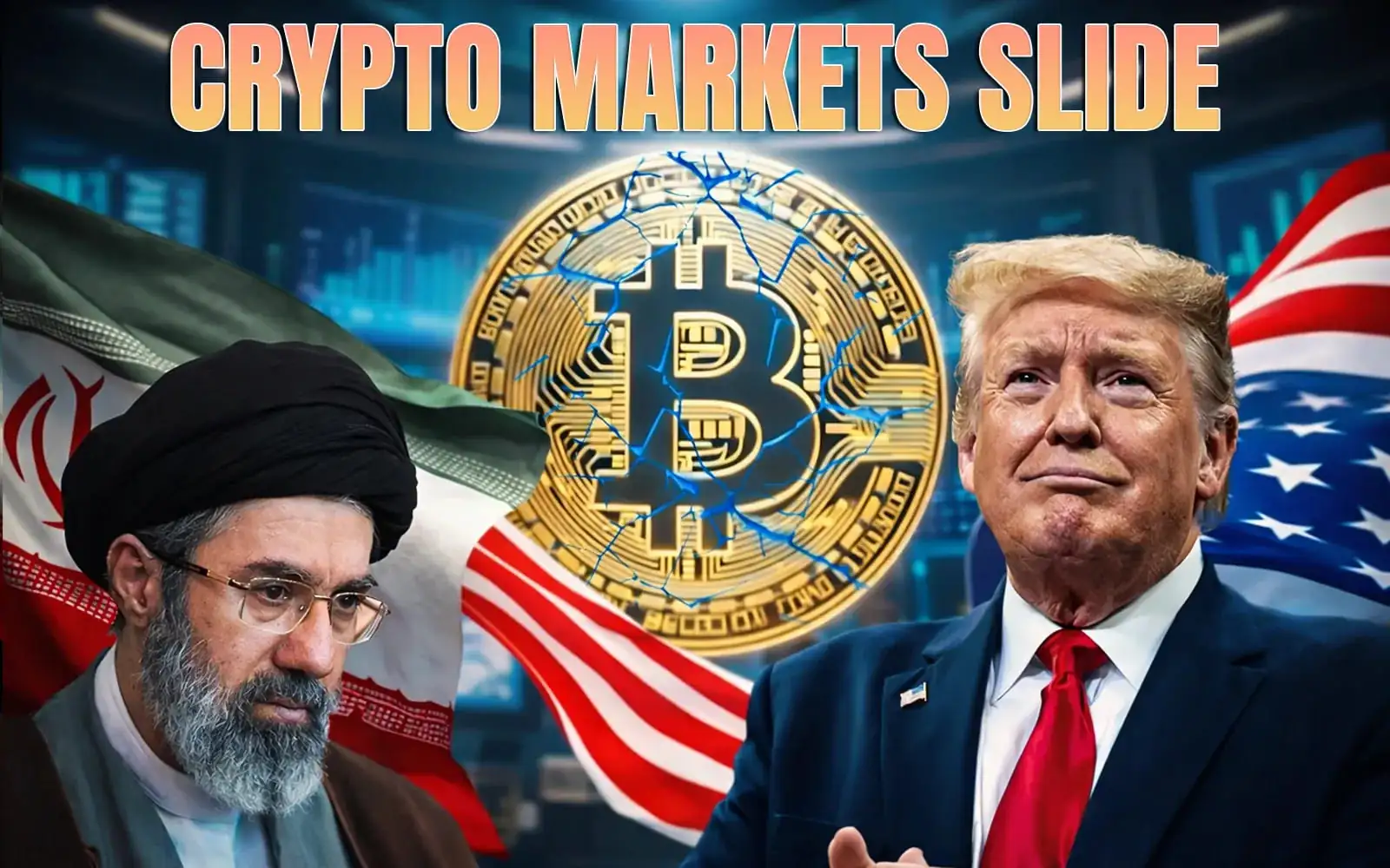 Crypto Markets Slide as U.S.–Iran Tensions Shake Investor Confidence
