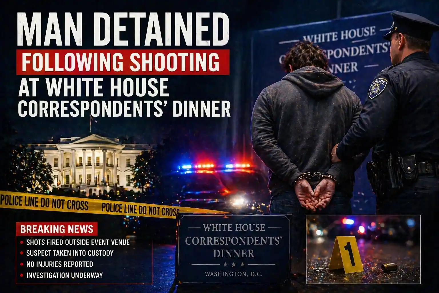 Man detained following shooting at White House Correspondents’ Dinner