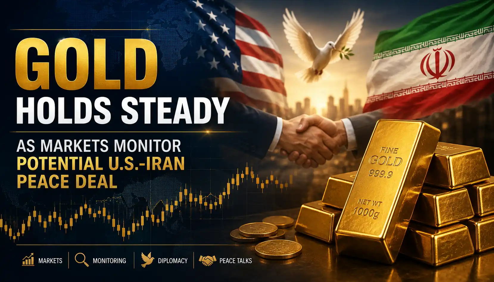 Gold Holds Steady as Markets Monitor Potential U.S.-Iran Peace Deal