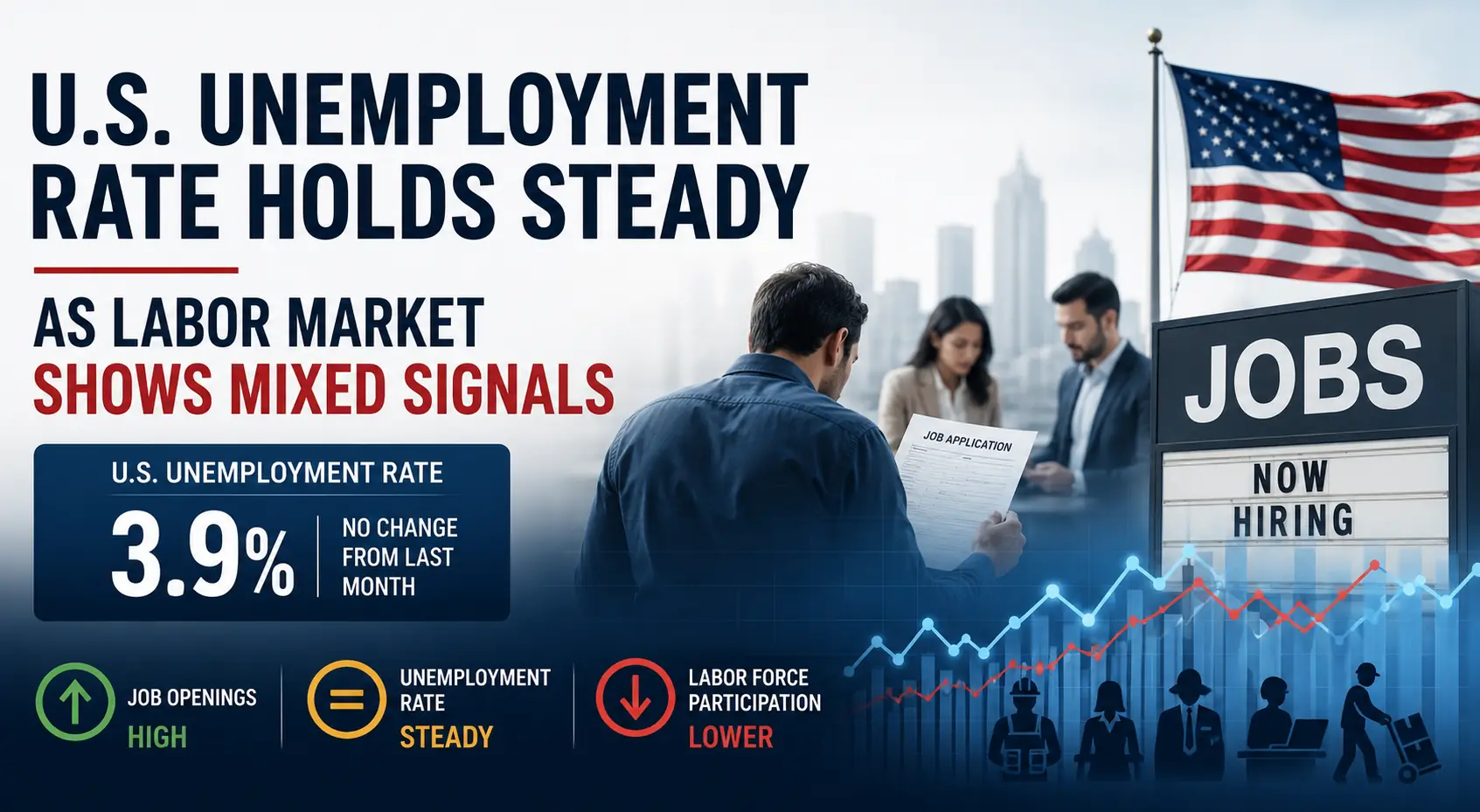 U.S. Unemployment Rate Holds Steady as Labor Market Shows Mixed Signals