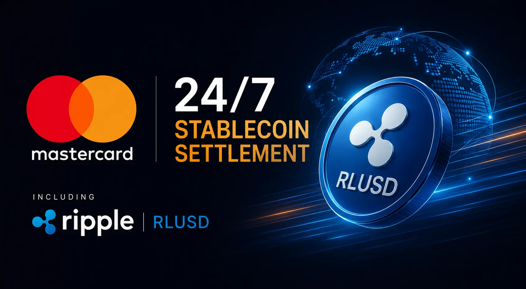 Mastercard Launches 24/7 Stablecoin Settlement, Including Ripple's RLUSD