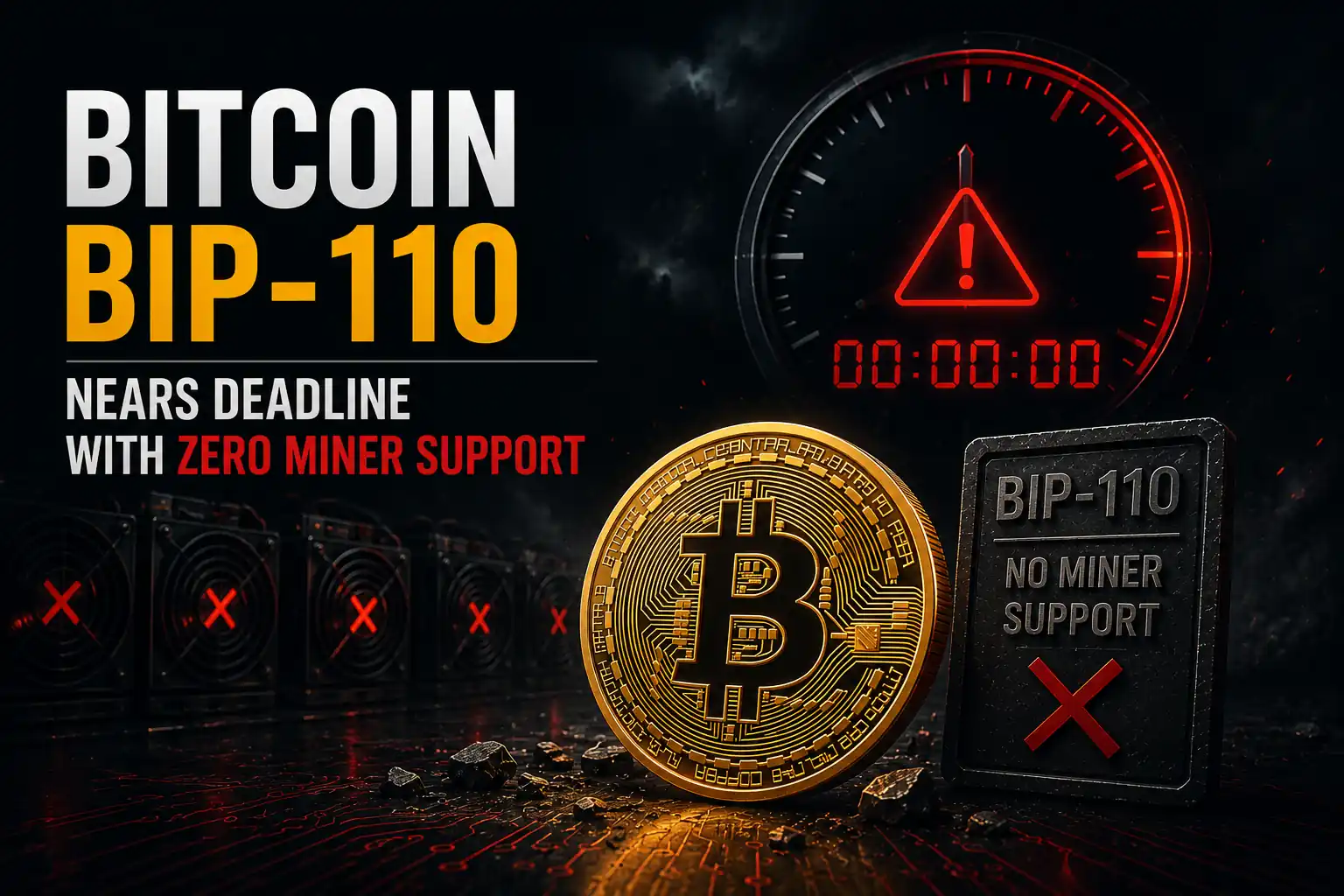Bitcoin BIP-110 Nears Deadline With Zero Miner Support