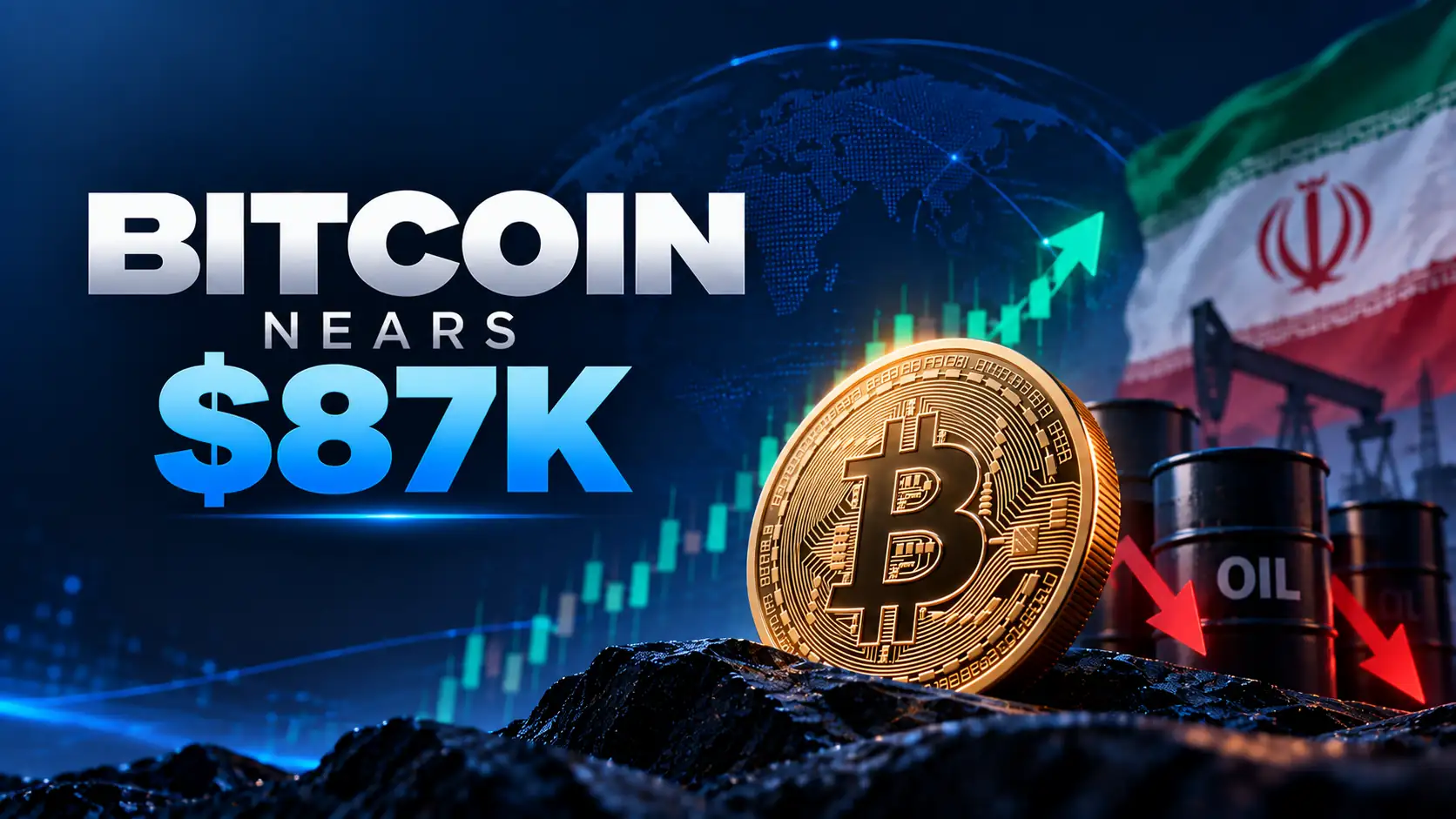 Bitcoin Nears $87K as Iran Deal Hopes Push Oil Lower and Boost Risk Sentiment