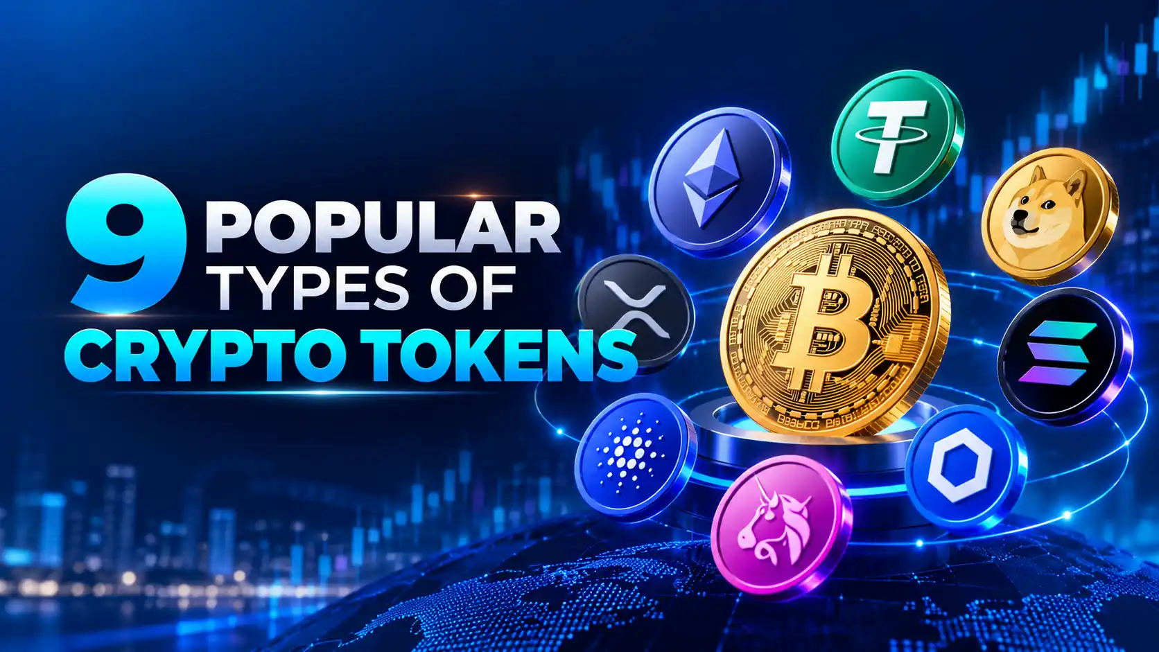 9 Popular Types of Crypto Tokens: Stablecoins, Meme Coins, Utility Tokens, and More